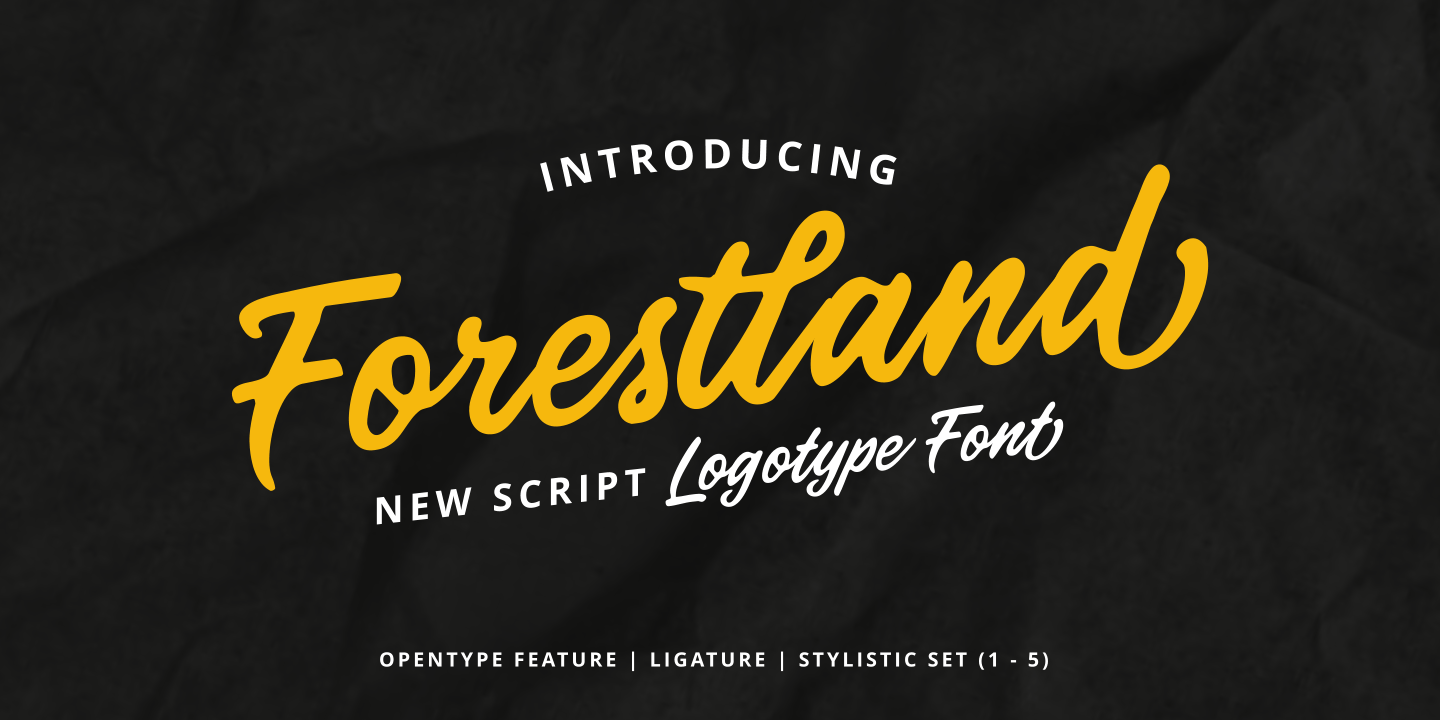 Пример шрифта Forestland #1